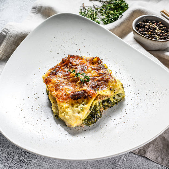 LASAÑA DE ESPINACA CHAMPIÑÓN (VEGETARIANO)
