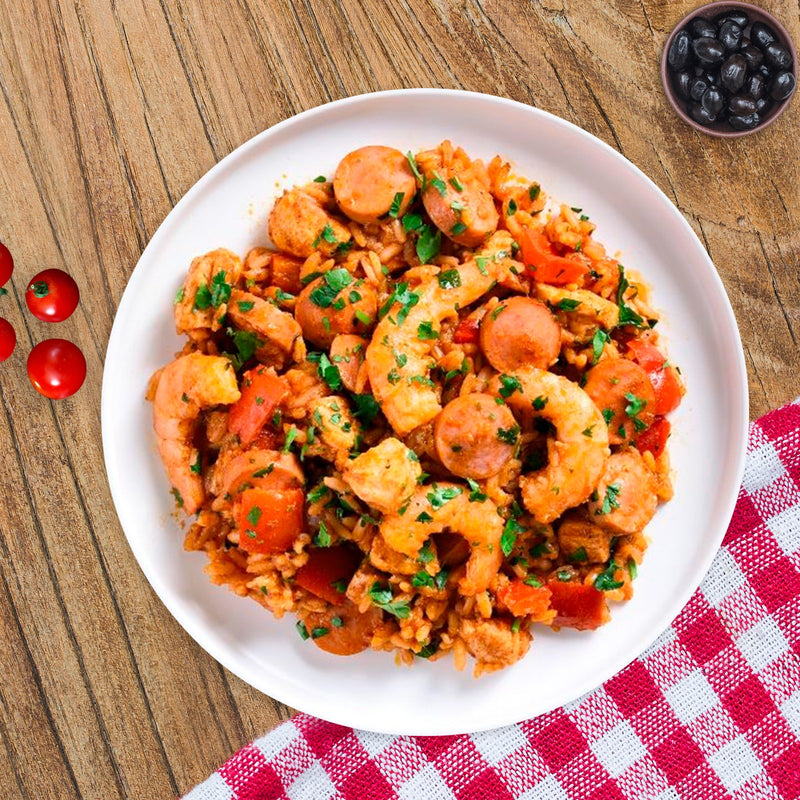 ARROZ SALTEADO CON CAMARONES