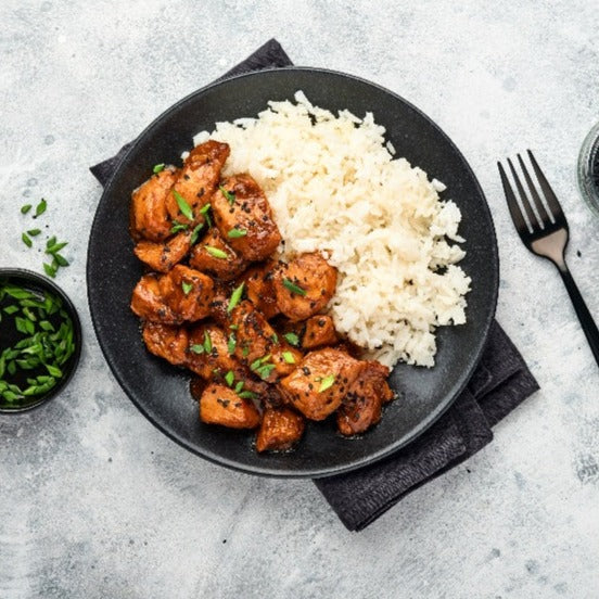 POLLO TERIYAKI CON ARROZ