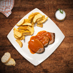 CARNE AL JUGO CON PAPAS ASADAS