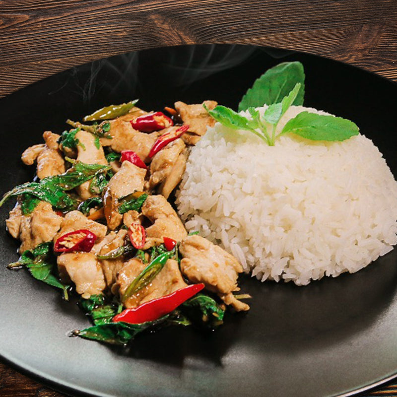 POLLO MONGOLIANO CON ARROZ